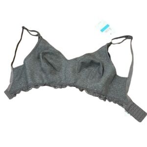 Gray Women's Wireless Nursing Bra/Bralette